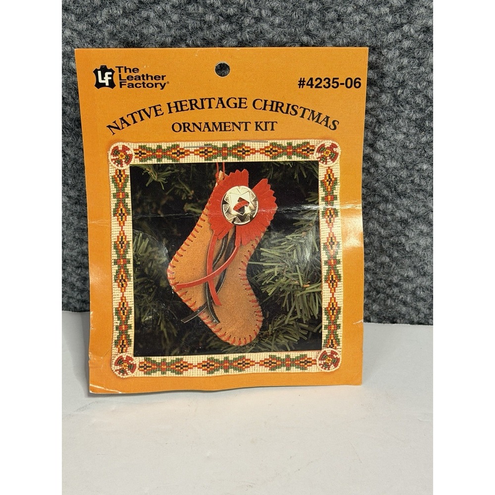 Native Heritage Christmas Stocking Ornament Kit #4235-06 The Leather Factory